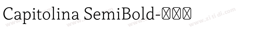 Capitolina SemiBold字体转换